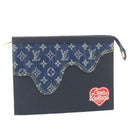 LOUIS VUITTON Monogram Denim Drip Pochette Voyage MM NIGO M45961 LV Auth 28776A-1