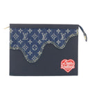 LOUIS VUITTON Monogram Denim Drip Pochette Voyage MM NIGO M45961 LV Auth 28776A-13
