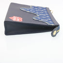 LOUIS VUITTON Monogram Denim Drip Pochette Voyage MM NIGO M45961 LV Auth 28776A-3