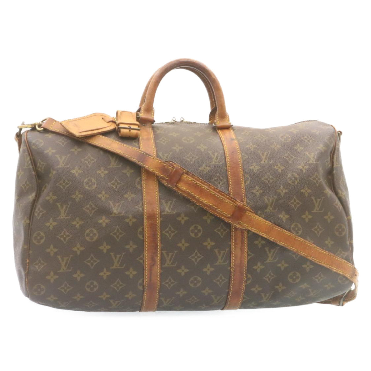 LOUIS VUITTON Monogram Keepall Bandouliere 50 Boston Bag M41416 LV Auth 28796