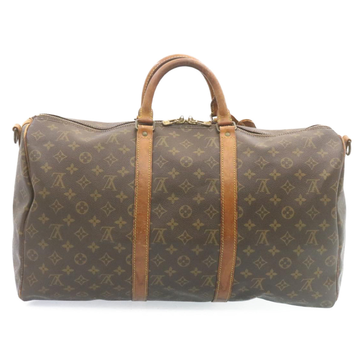 LOUIS VUITTON Monogram Keepall Bandouliere 50 Boston Bag M41416 LV Auth 28796