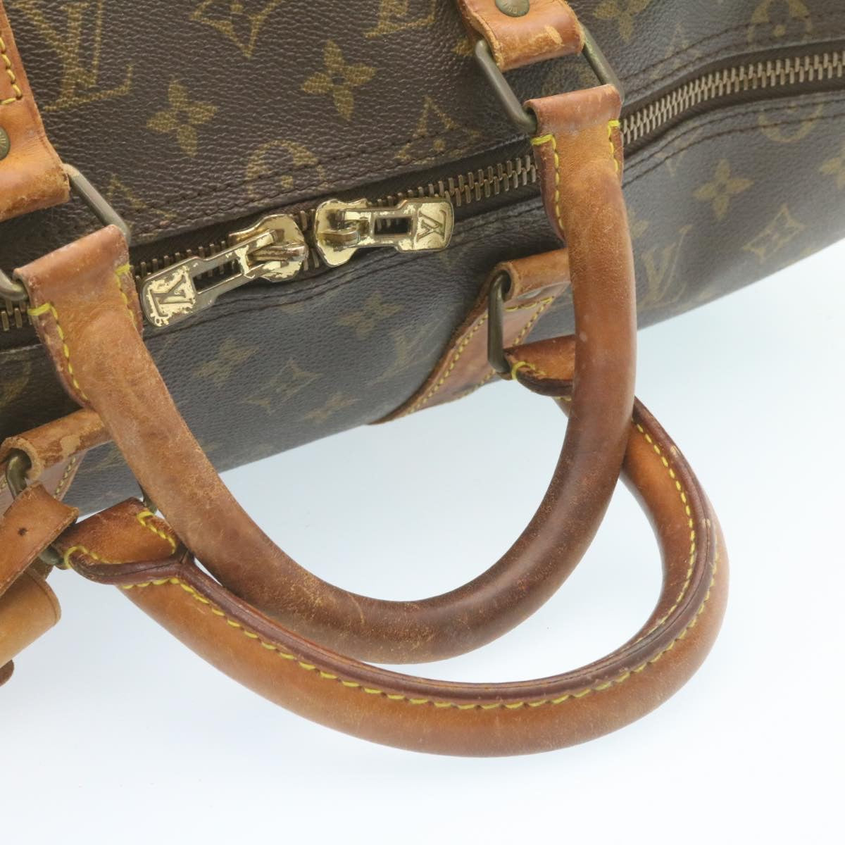 LOUIS VUITTON Monogram Keepall Bandouliere 50 Boston Bag M41416 LV Auth 28796