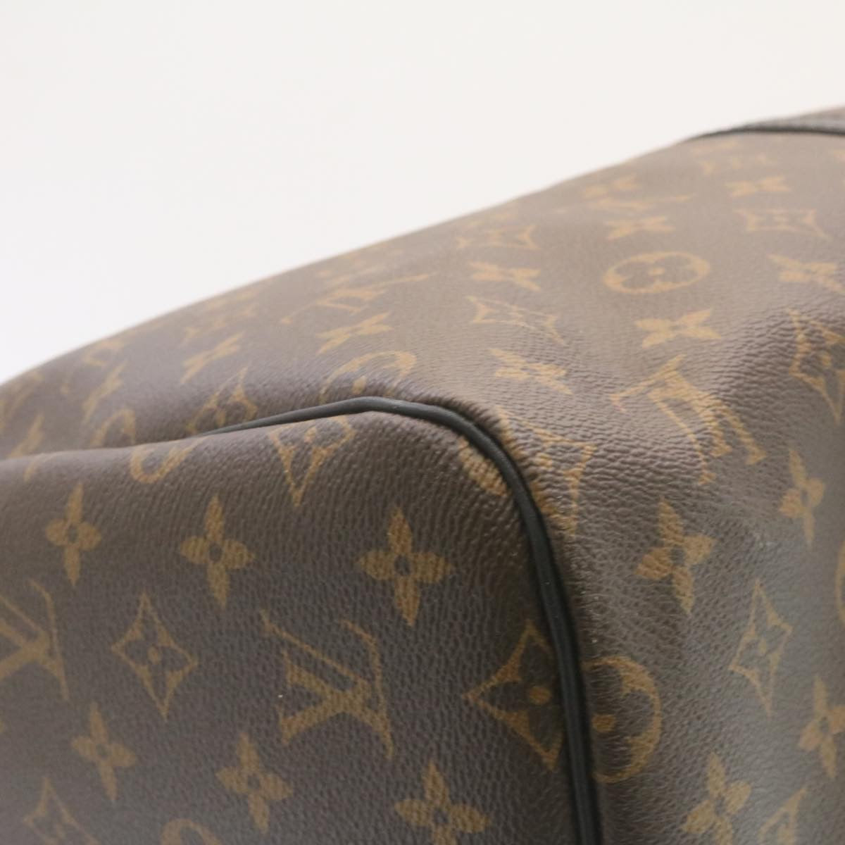 LOUIS VUITTON Monogram Macassar Keepall Bandouliere 55 M56714 Auth 28882A