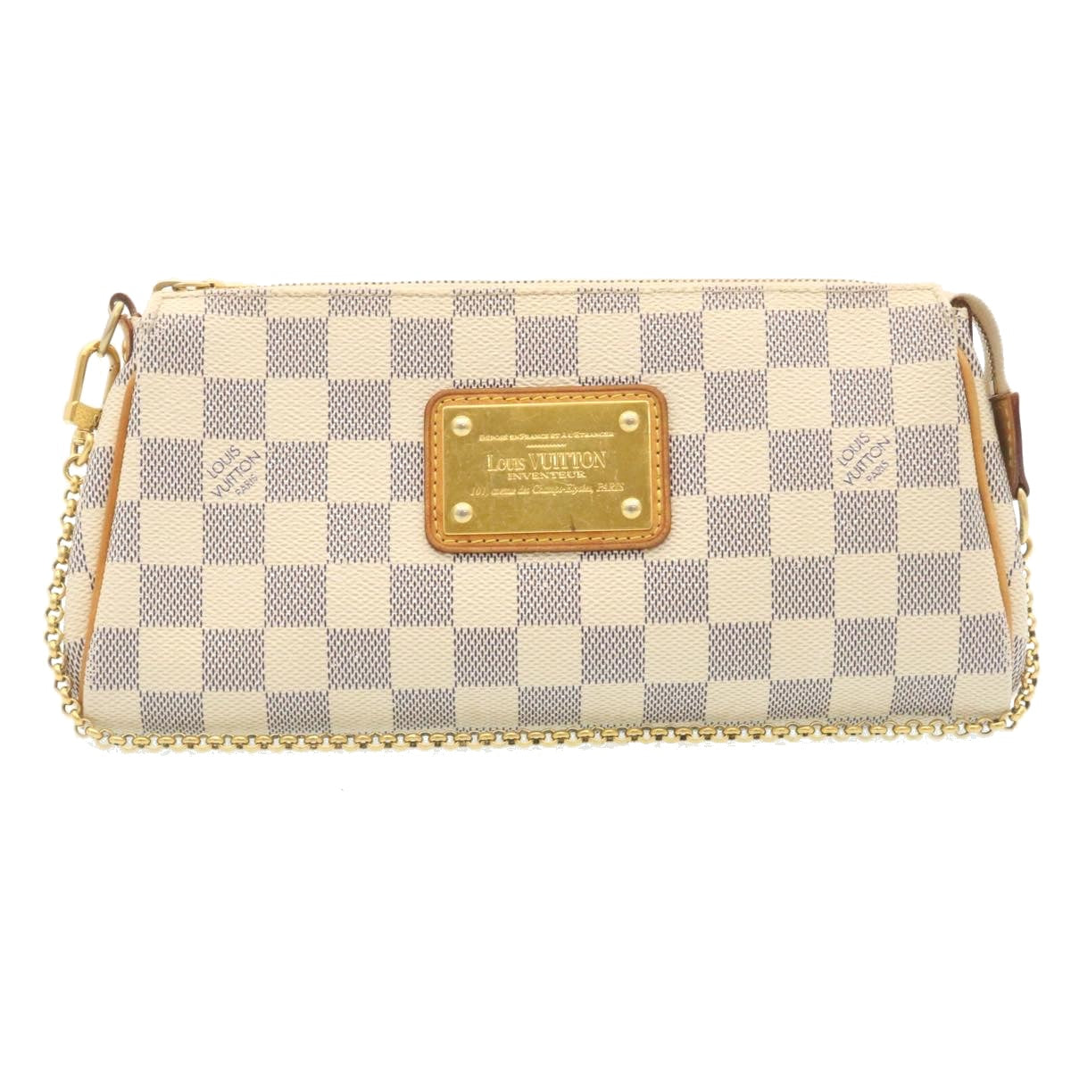 LOUIS VUITTON Damier Azur Eva 2Way Shoulder Hand Pouch N55214 LV Auth 28962A