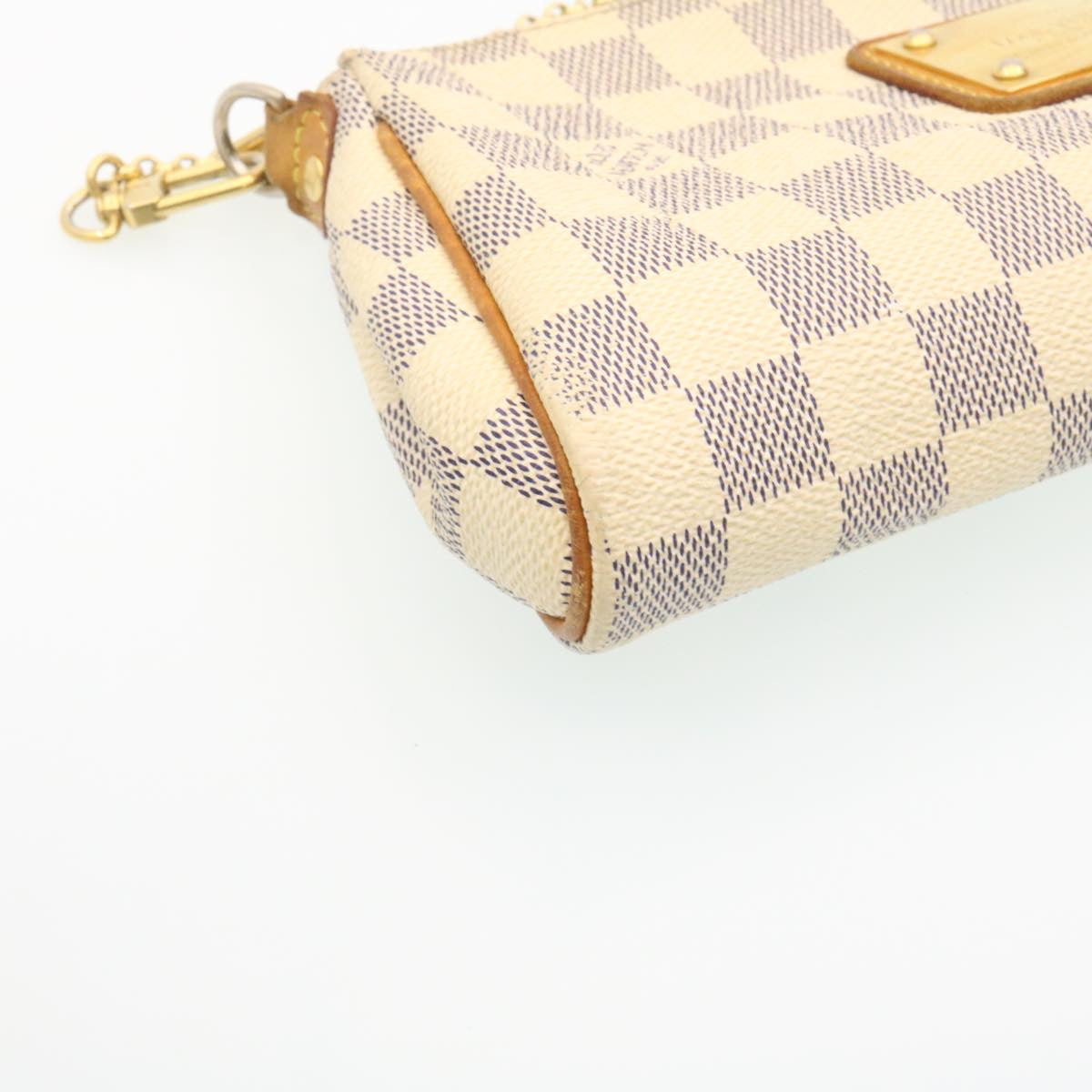 LOUIS VUITTON Damier Azur Eva 2Way Shoulder Hand Pouch N55214 LV Auth 28963A