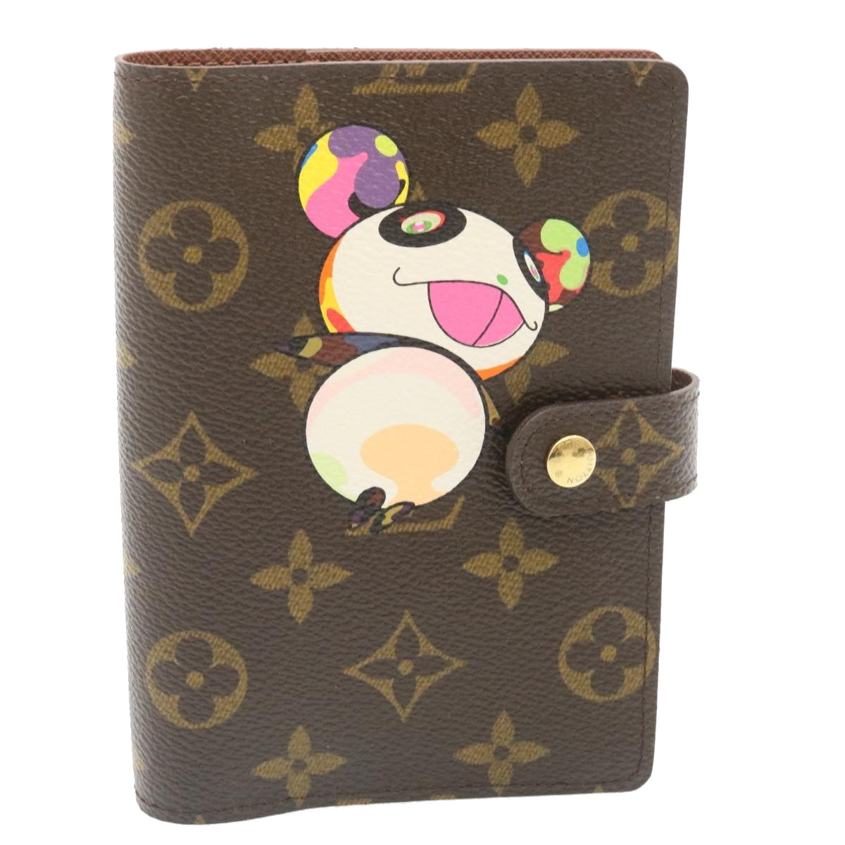 LOUIS VUITTON Monogram Panda Agenda PM Day Planner Cover R20011 LV Auth 28976