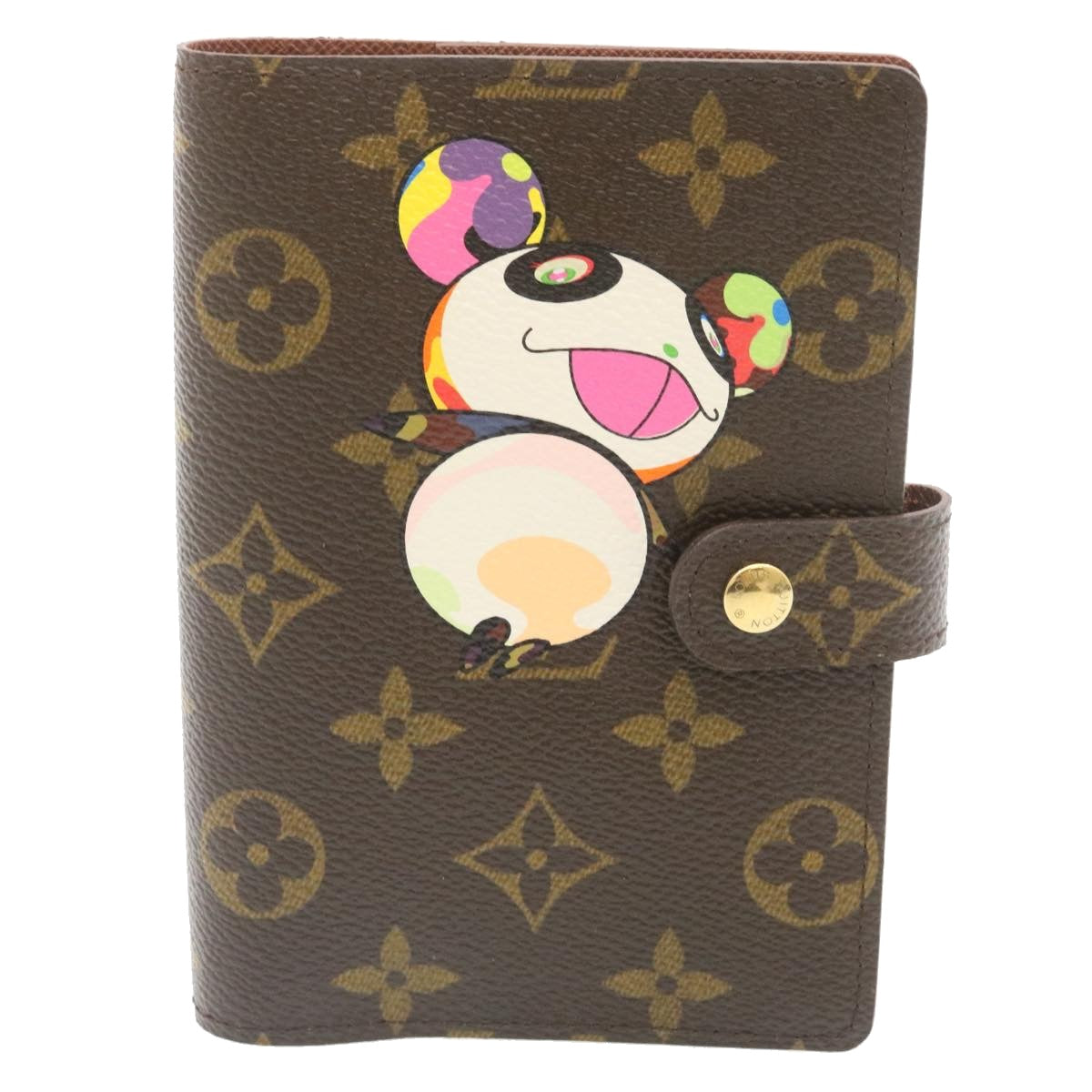 LOUIS VUITTON Monogram Panda Agenda PM Day Planner Cover R20011 LV Auth 28976