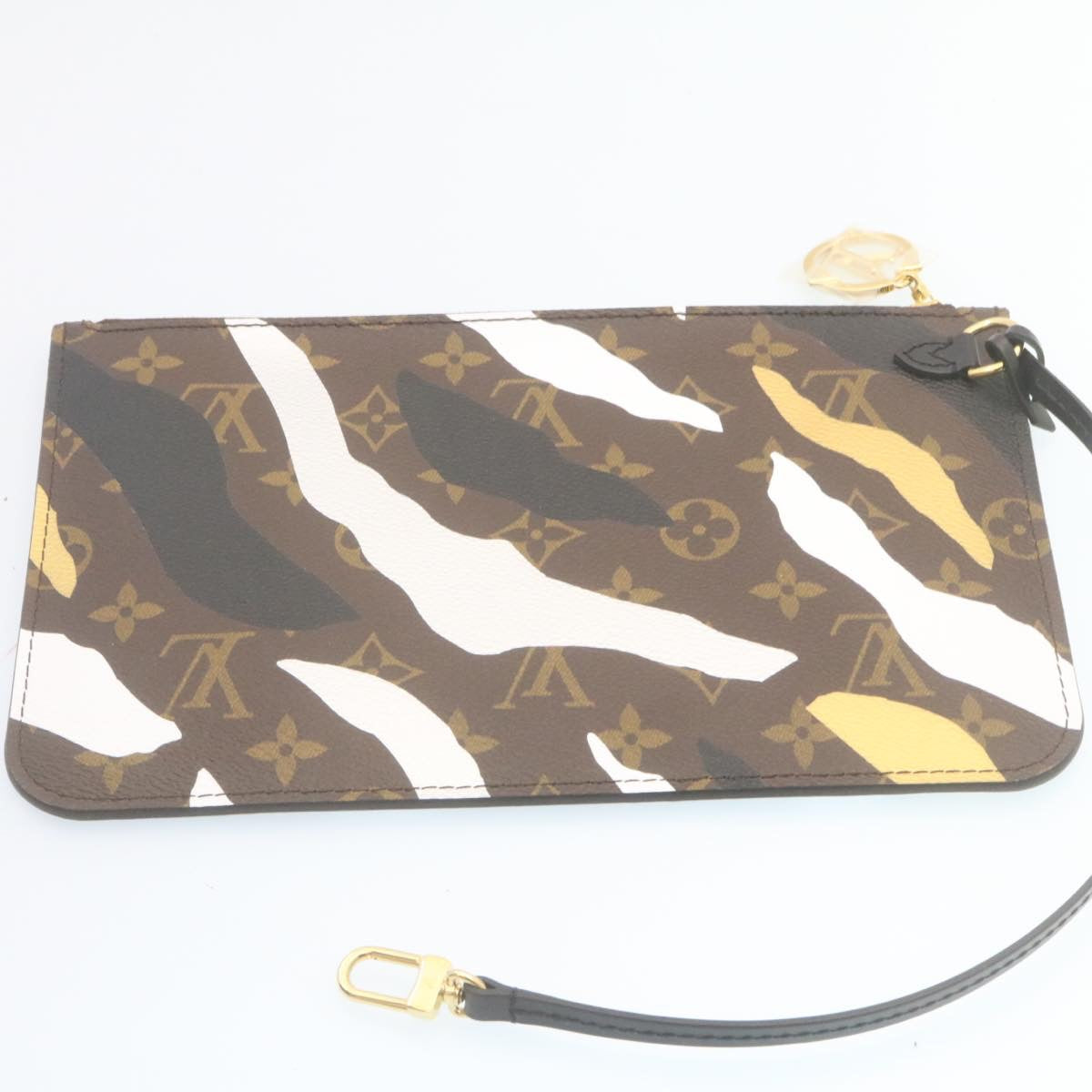 LOUIS VUITTON × LOL Monogram Camouflage Neverfull MM Tote Bag M45201 Auth 29024A