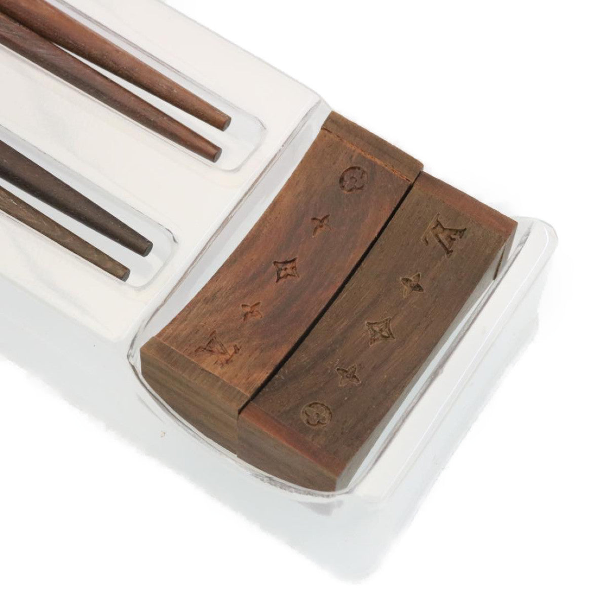 LOUIS VUITTON Chopsticks Monogram 25th Anniversary Brown LV Auth 29103