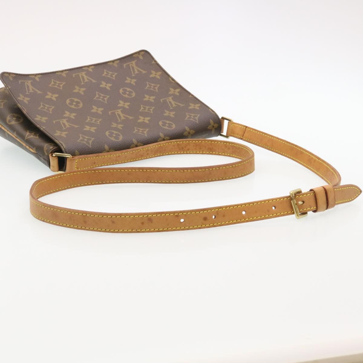 LOUIS VUITTON Monogram Musette tango Shoulder Bag long M51388 LV Auth 29143