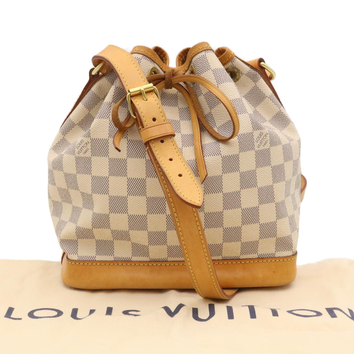 LOUIS VUITTON Damier Azur Noe BB Shoulder Bag N41220 LV Auth 29155A