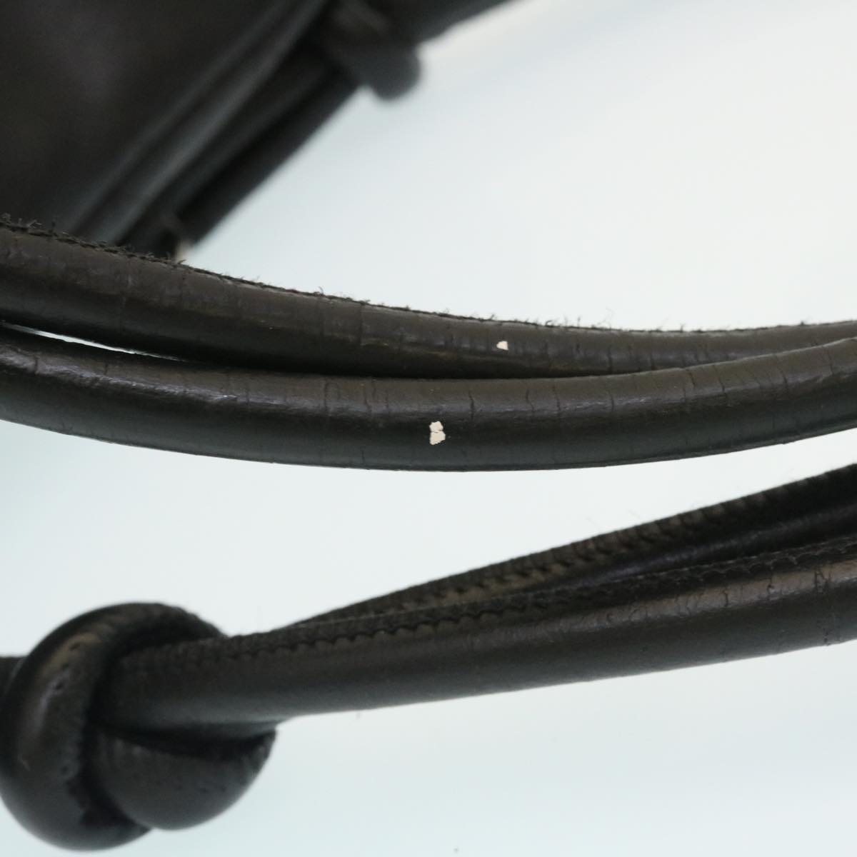 CHANEL Lamb Skin Cambon Line Turn Lock Shoulder Bag Black CC Auth 29170A