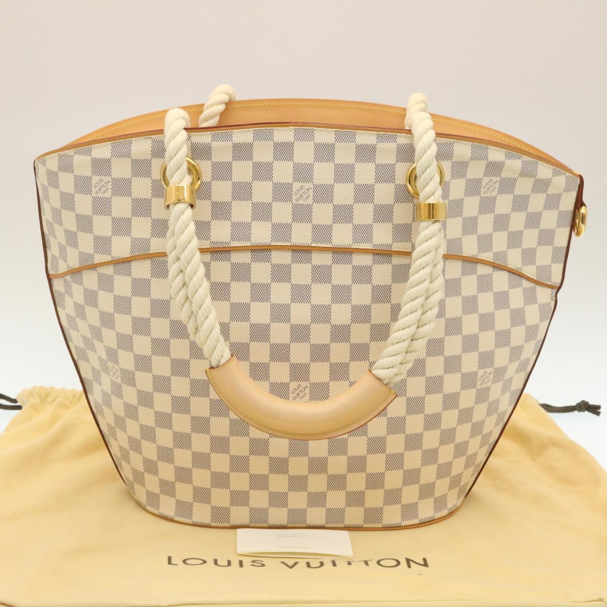 LOUIS VUITTON Damier Azur Pumplon PM Tote Bag N48057 LV Auth 29173A