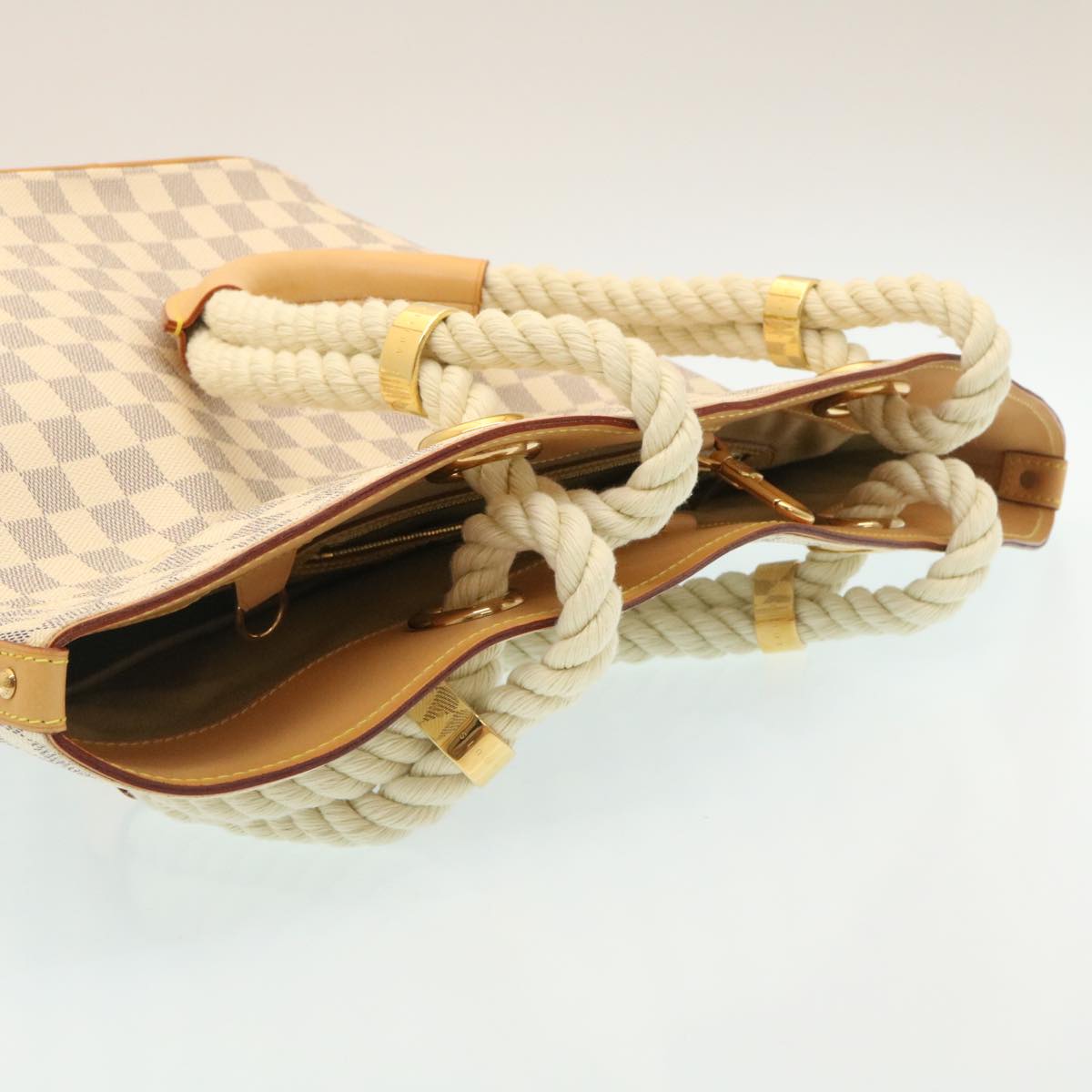 LOUIS VUITTON Damier Azur Pumplon PM Tote Bag N48057 LV Auth 29173A