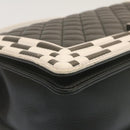 CHANEL Matelasse Boy Chanel Chain Shoulder Bag Lamb Skin Black CC Auth 29190A-9
