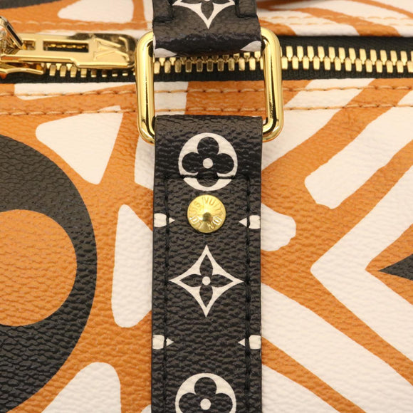 LOUIS VUITTON LV Crafty Keepall Bandouliere 45 Boston Caramel M45473 Auth 29194A