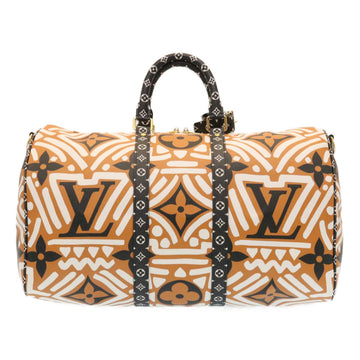 LOUIS VUITTON LV Crafty Keepall Bandouliere 45 Boston Caramel M45473 Auth 29194A - 0