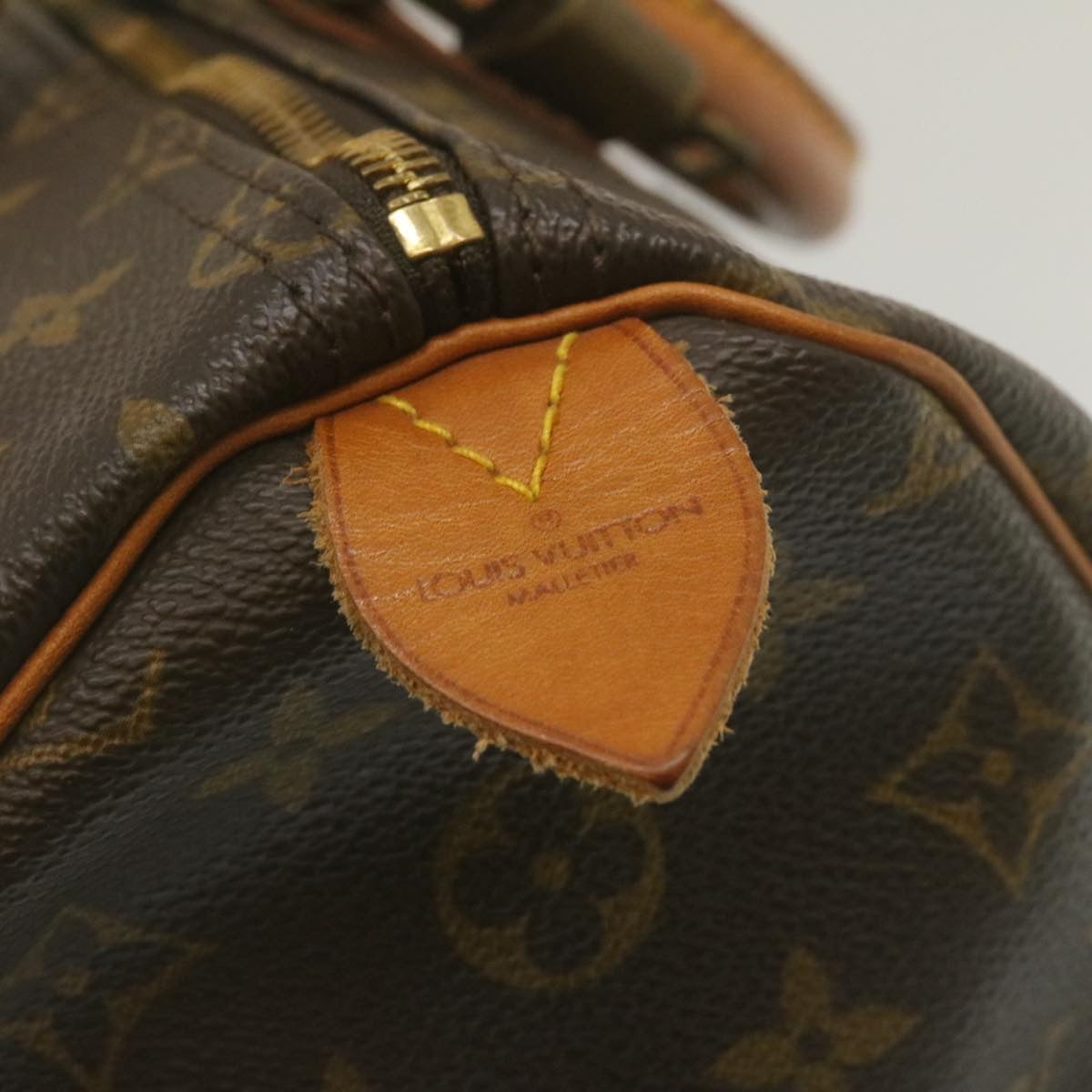 LOUIS VUITTON Monogram Speedy 35 Hand Bag M41524 LV Auth 29316