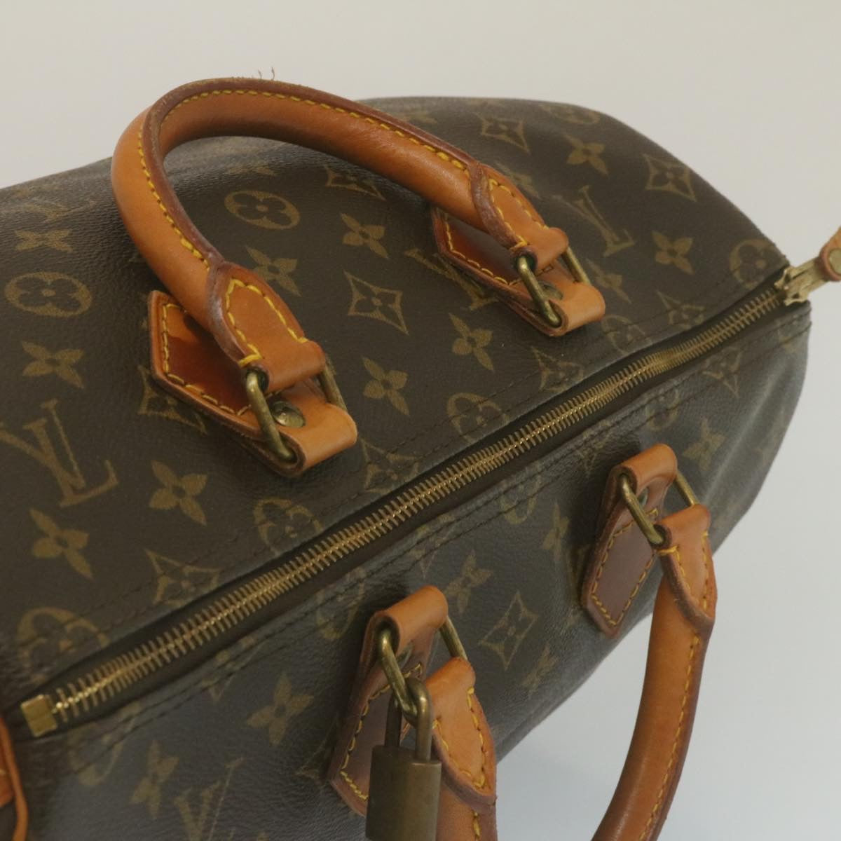 LOUIS VUITTON Monogram Speedy 35 Hand Bag M41524 LV Auth 29316