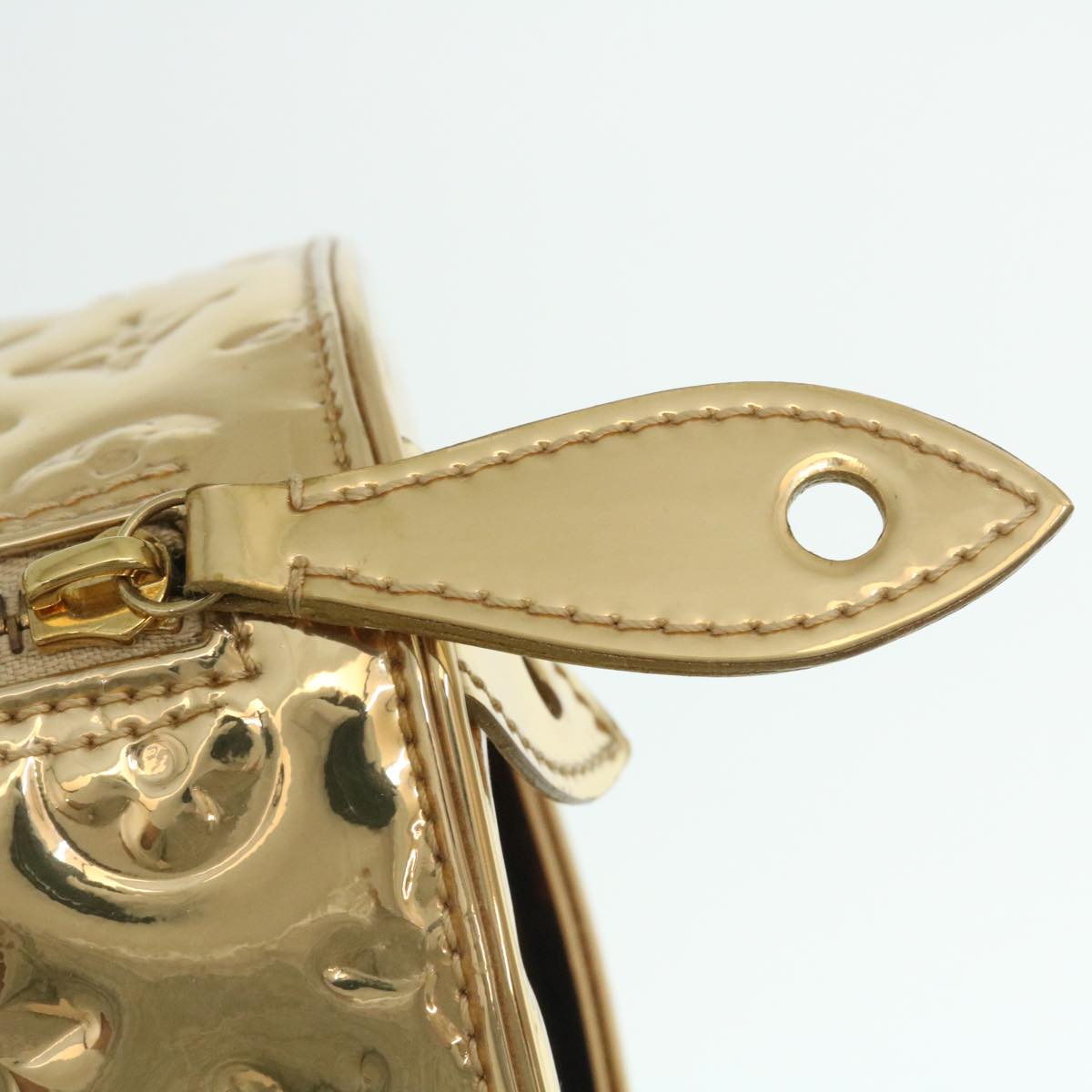 LOUIS VUITTON Monogram Miroir Speedy 35 Hand Bag Gold M95785 LV Auth 29332A