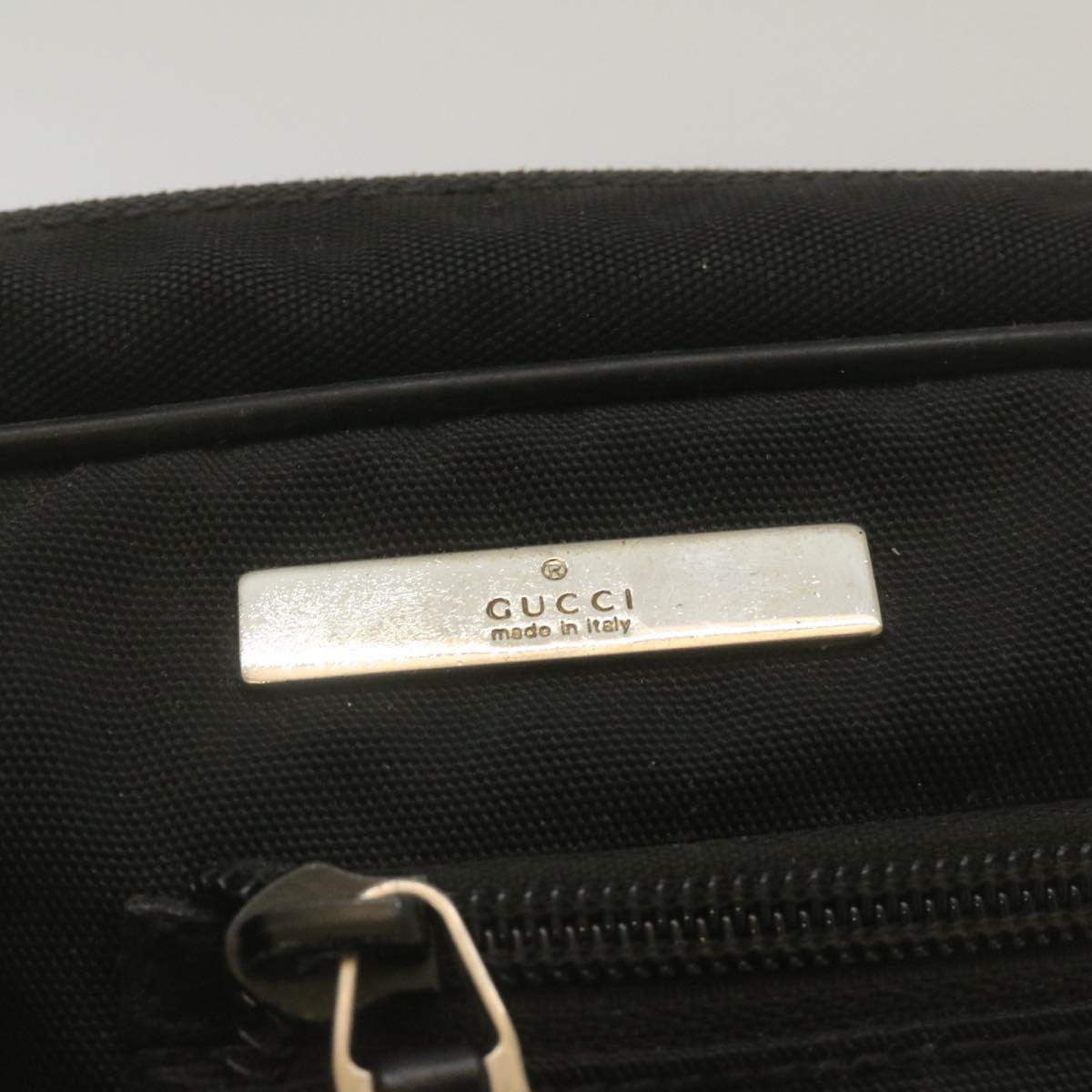 GUCCI Clutch Bag Nylon Black Auth 29358