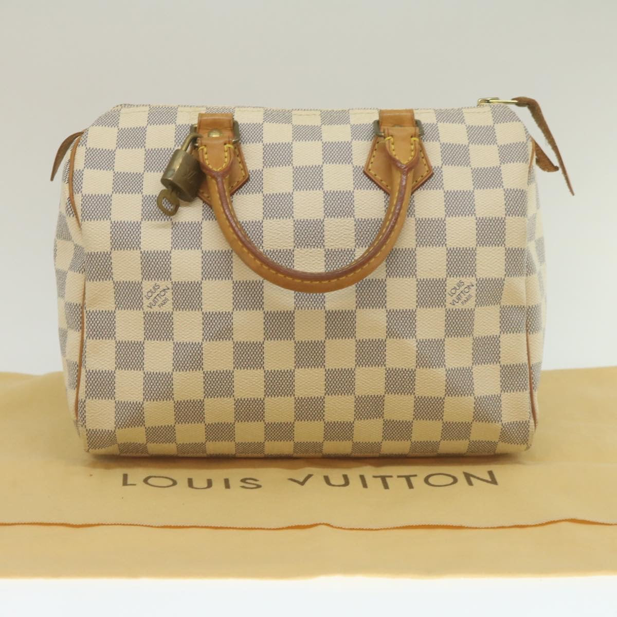 LOUIS VUITTON Damier Azur Speedy 25 Hand Bag N41534 LV Auth 29491