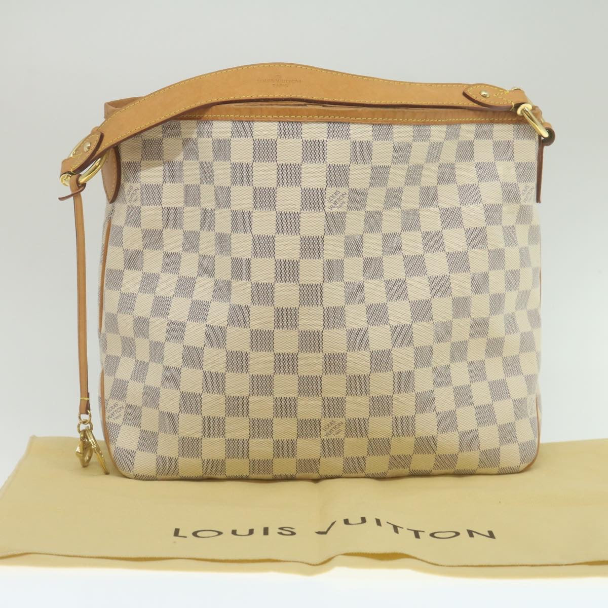LOUIS VUITTON Damier Azur Delightful PM Shoulder Bag N41447 LV Auth 29509A