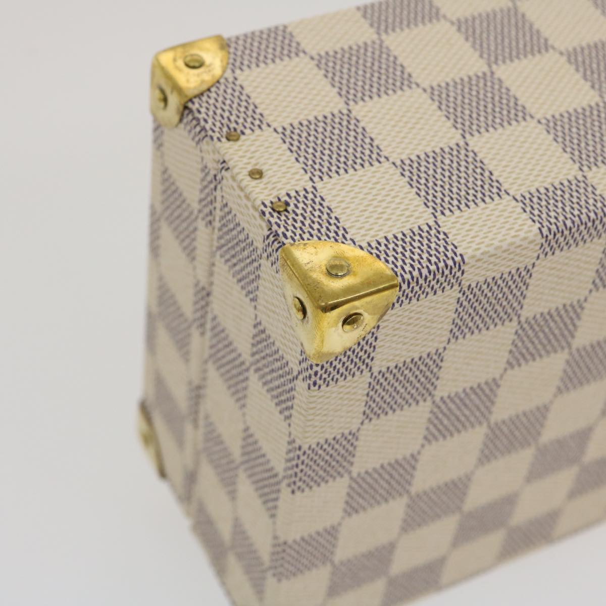 LOUIS VUITTON Damier Azur Coffret Polyvalent Jewelry Box SPO N33618 Auth 29521A