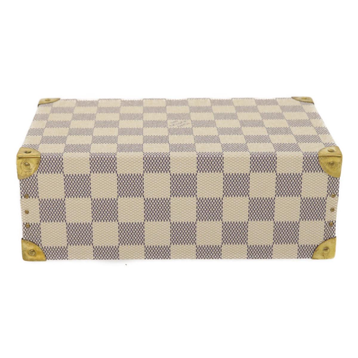 LOUIS VUITTON Damier Azur Coffret Polyvalent Jewelry Box SPO N33618 Auth 29521A - 0