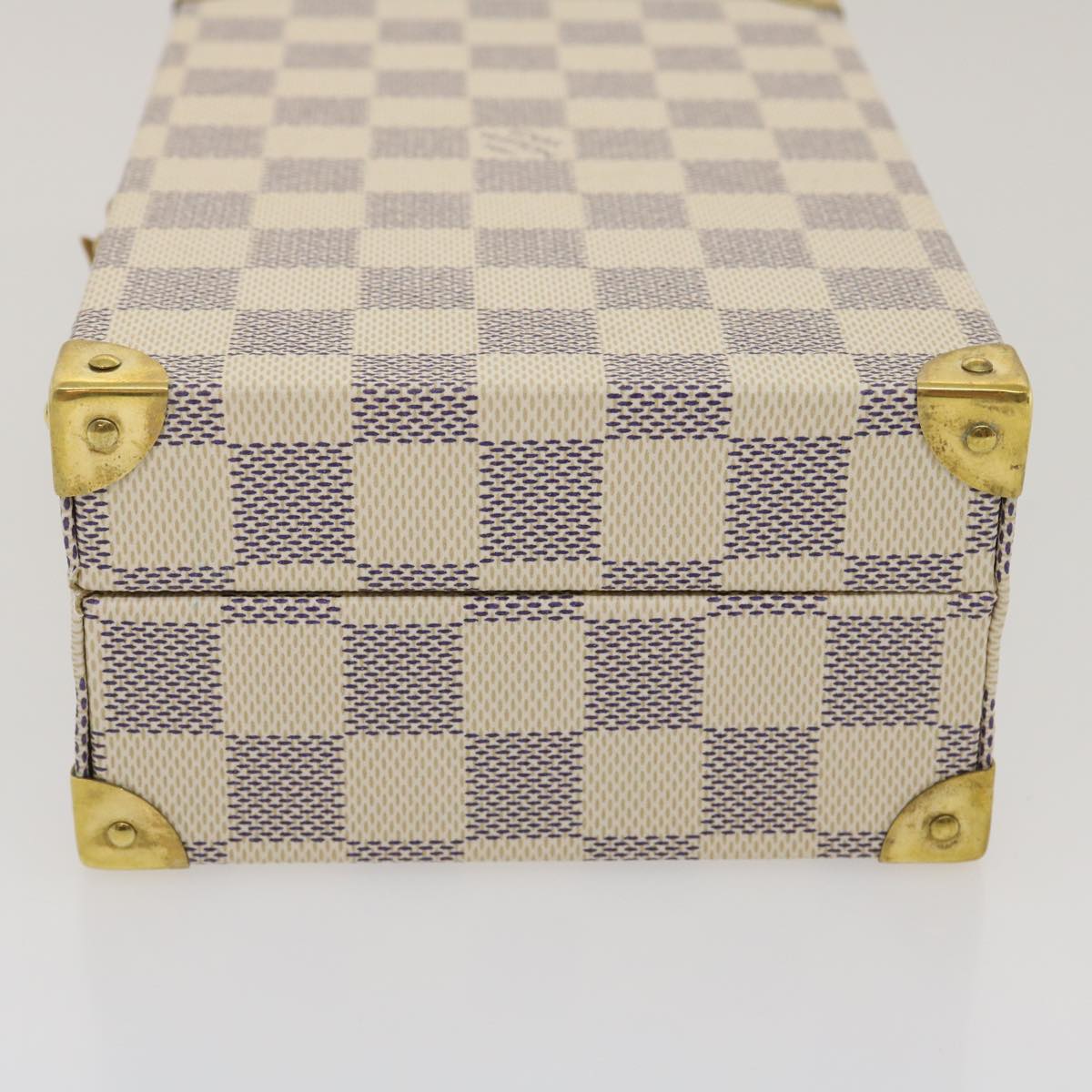 LOUIS VUITTON Damier Azur Coffret Polyvalent Jewelry Box SPO N33618 Auth 29521A