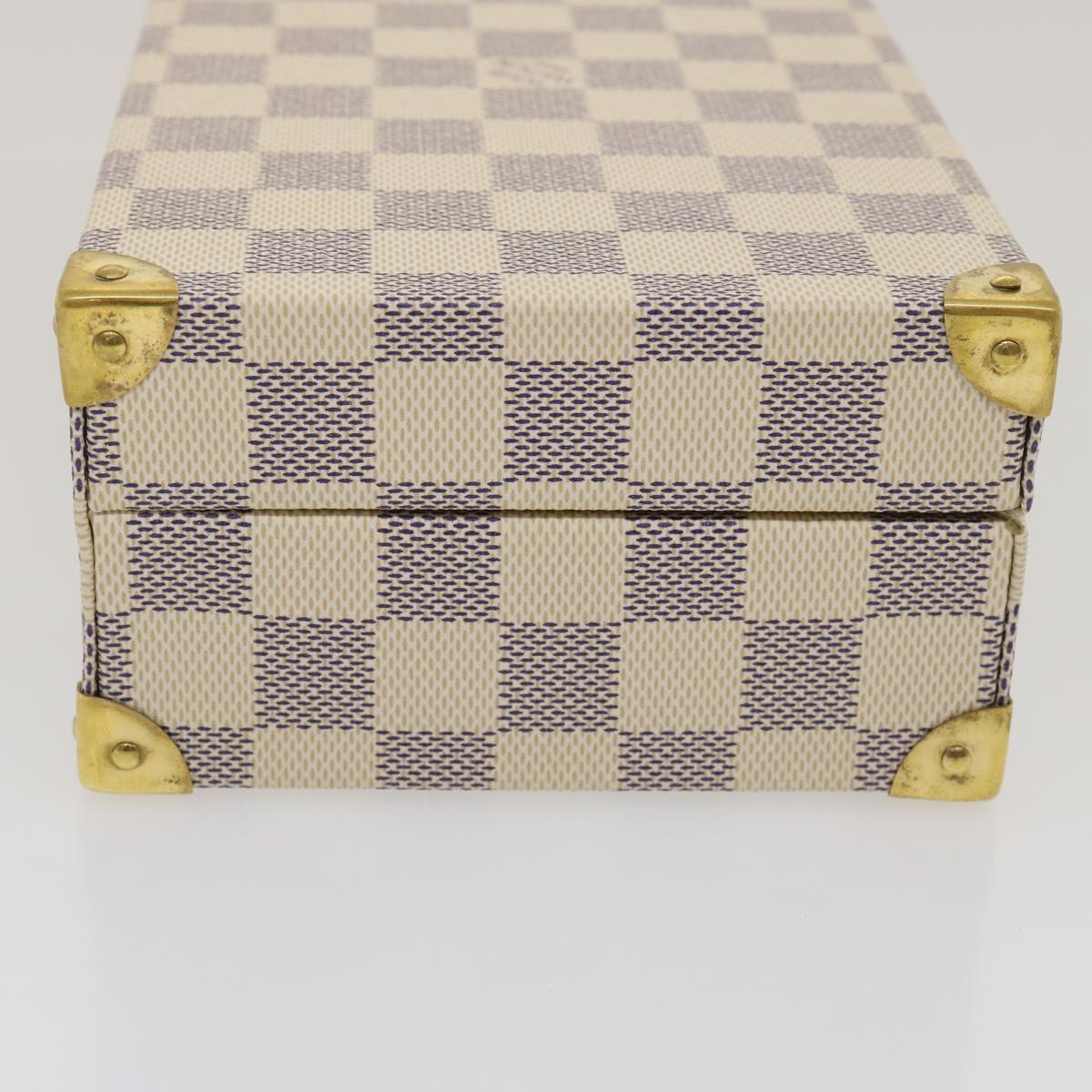 LOUIS VUITTON Damier Azur Coffret Polyvalent Jewelry Box SPO N33618 Auth 29521A