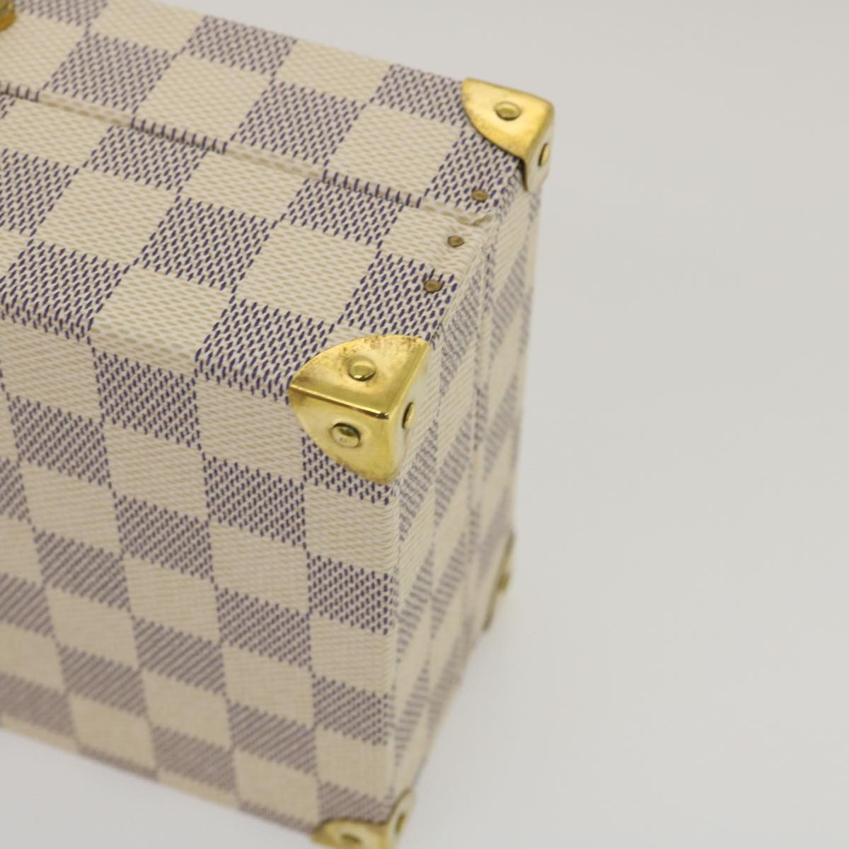 LOUIS VUITTON Damier Azur Coffret Polyvalent Jewelry Box SPO N33618 Auth 29521A