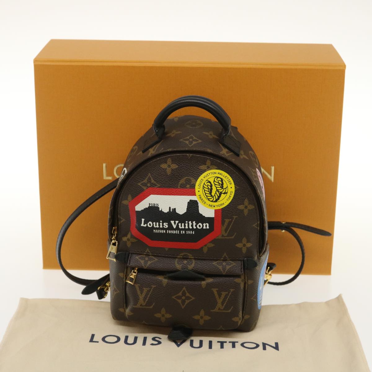LOUIS VUITTON Monogram World Tour Palm Springs Shoulder Bag M42971 Auth 29526A