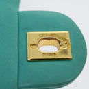 CHANEL Mini Matelasse Flap Chain Shoulder Bag Lamb Skin Light Blue Auth 29527A-9