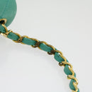 CHANEL Mini Matelasse Flap Chain Shoulder Bag Lamb Skin Light Blue Auth 29527A-8