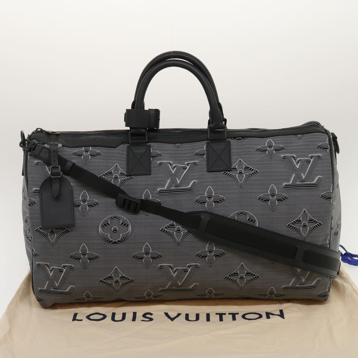 LOUIS VUITTON KeepallBandouliere 50 BostonBag Reversible 2054 M44939 Auth 29550A