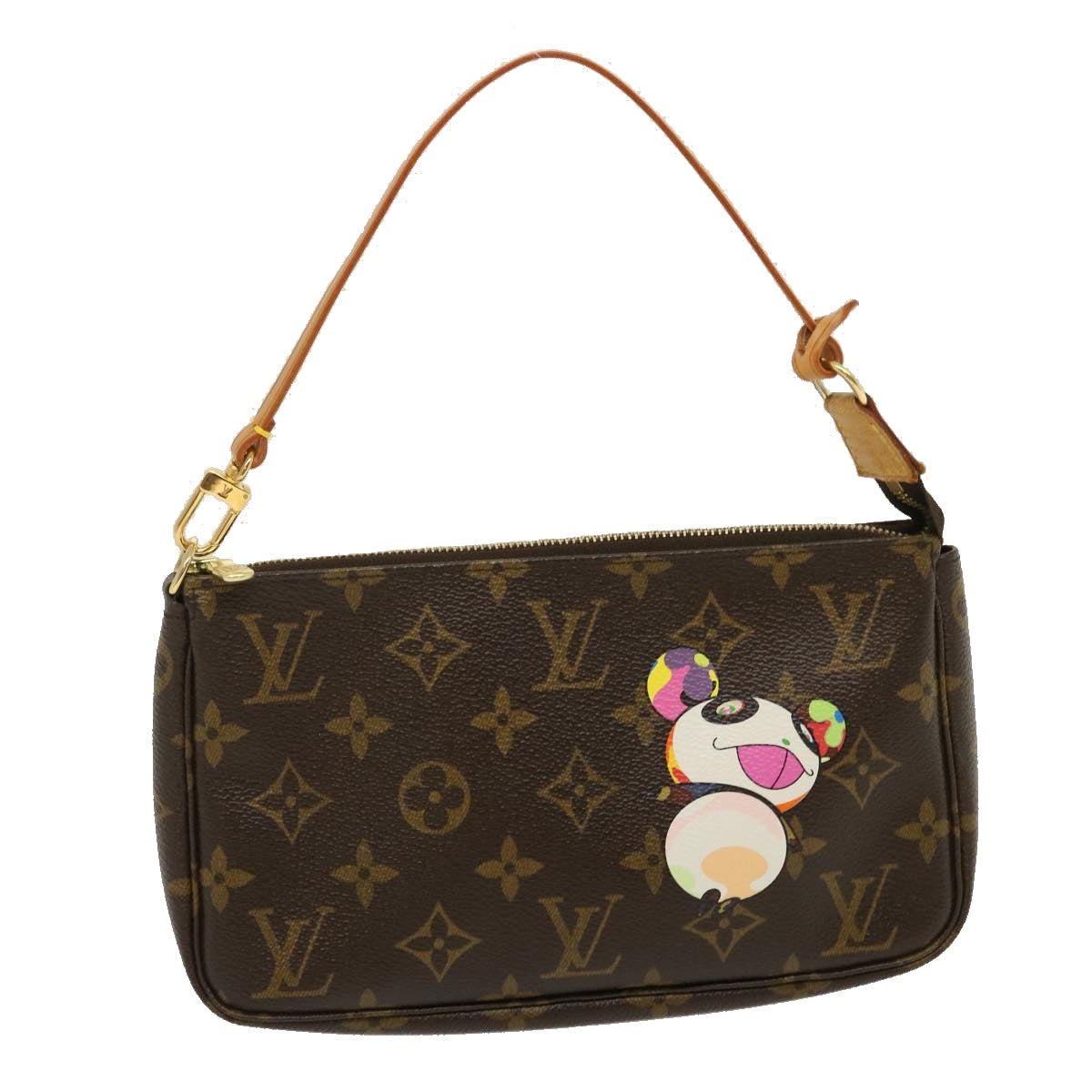 LOUIS VUITTON Monogram Panda Pochette Accessoires Pouch M51981 LV Auth 29555A