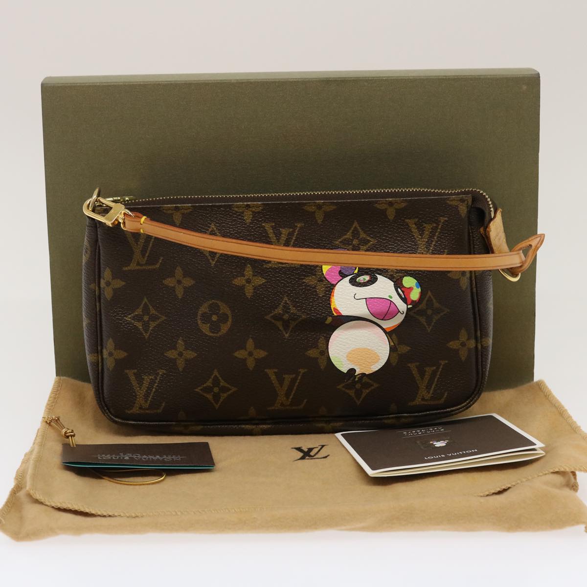 LOUIS VUITTON Monogram Panda Pochette Accessoires Pouch M51981 LV Auth 29555A