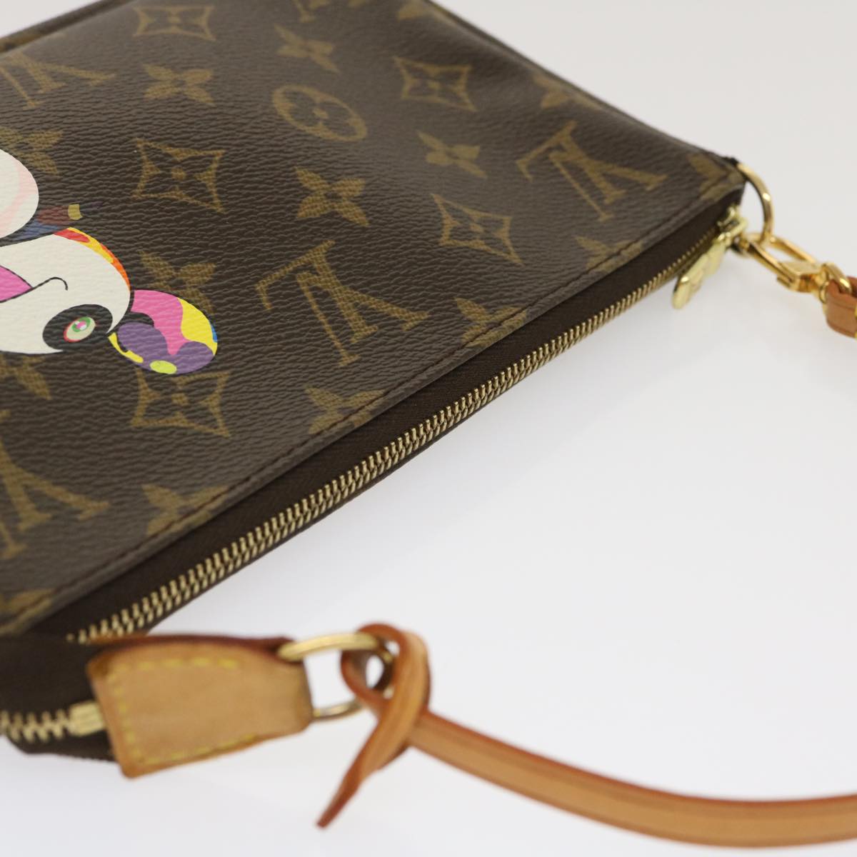 LOUIS VUITTON Monogram Panda Pochette Accessoires Pouch M51981 LV Auth 29555A