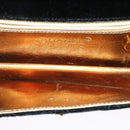 CHANEL Turn Lock Flap Matelasse Hand Bag velvet Black Gold CC Auth 29565A-10