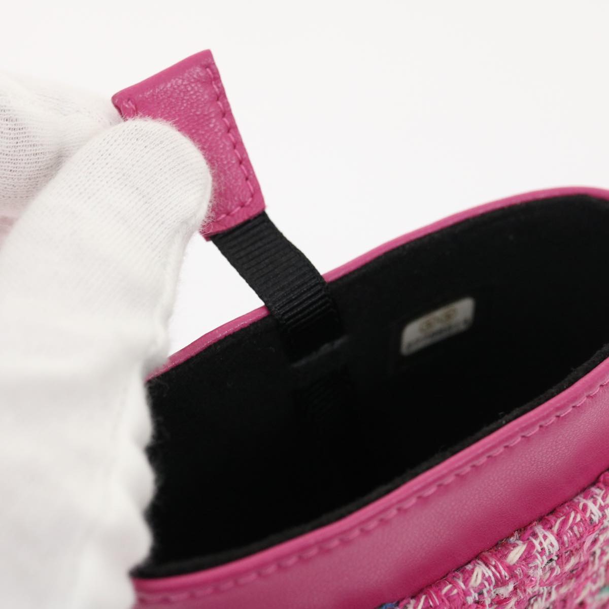 CHANEL Chain Shoulder Bag Pouch Pink CC Auth 29572A