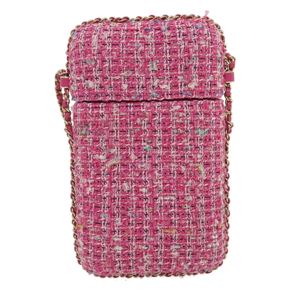 CHANEL Chain Shoulder Bag Pouch Pink CC Auth 29572A - 0