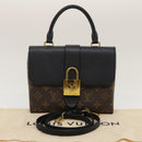 LOUIS VUITTON Monogram Rocky BB 2Way Hand Shoulder Bag Black M44141 Auth 29587A-12