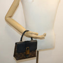 LOUIS VUITTON Monogram Rocky BB 2Way Hand Shoulder Bag Black M44141 Auth 29587A-24