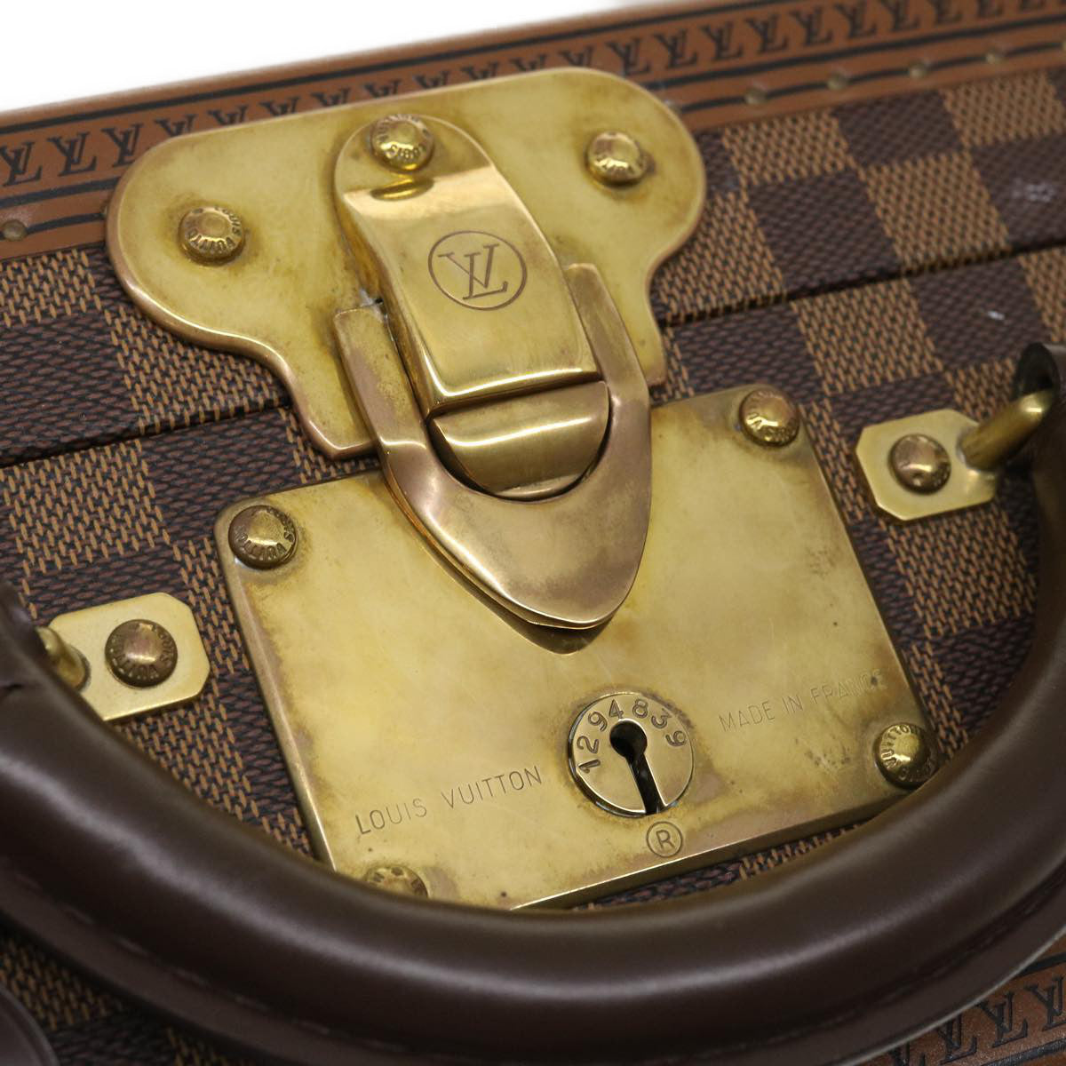 LOUIS VUITTON Damier Ebene Cotteville 40 Trunk LV Auth 29607A