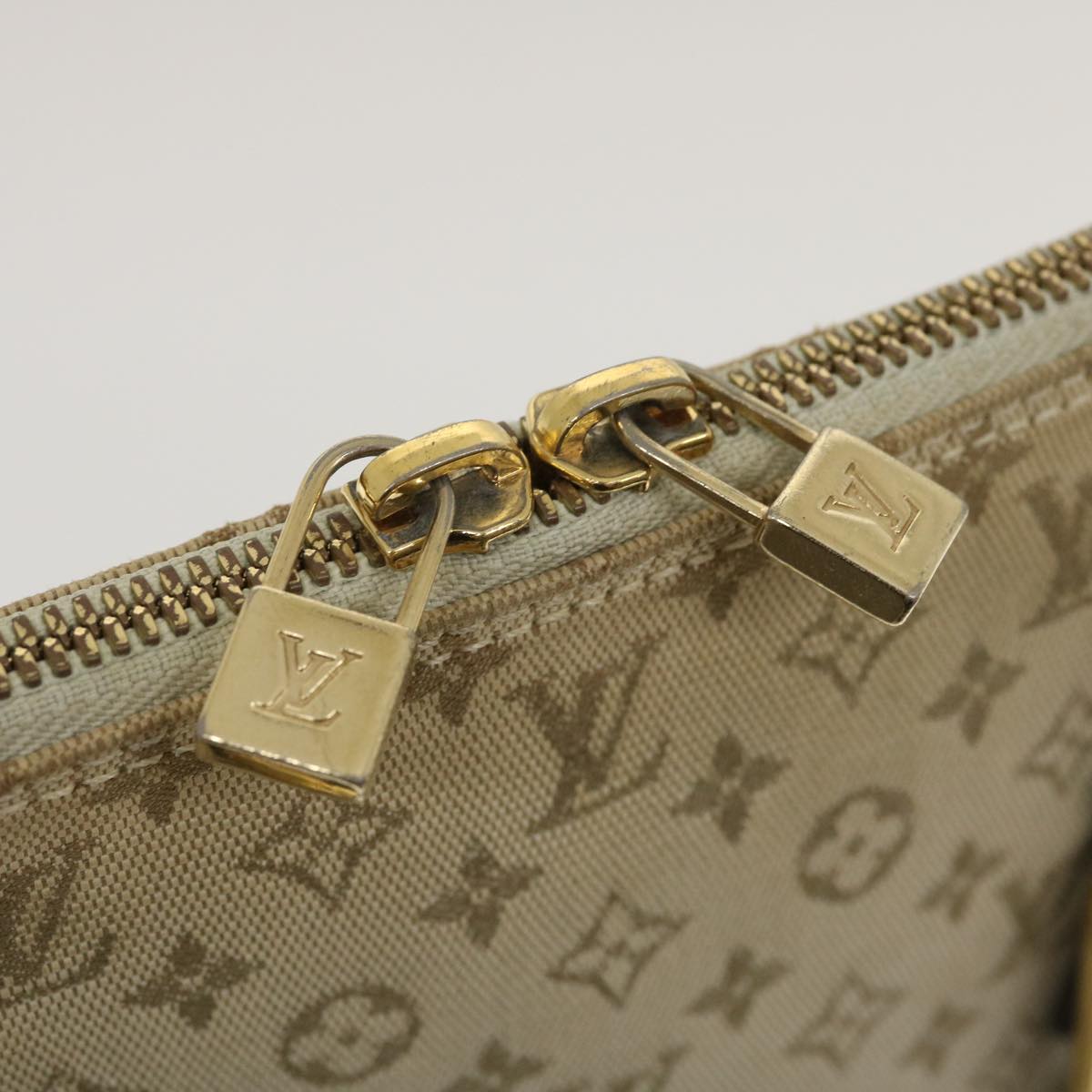 LOUIS VUITTON Monogram Mini Alma Haut Hand Bag Khaki M92203 LV Auth 29629