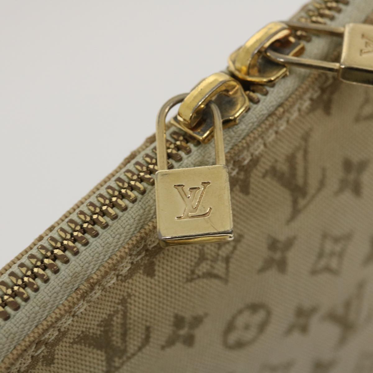 LOUIS VUITTON Monogram Mini Alma Haut Hand Bag Khaki M92203 LV Auth 29629