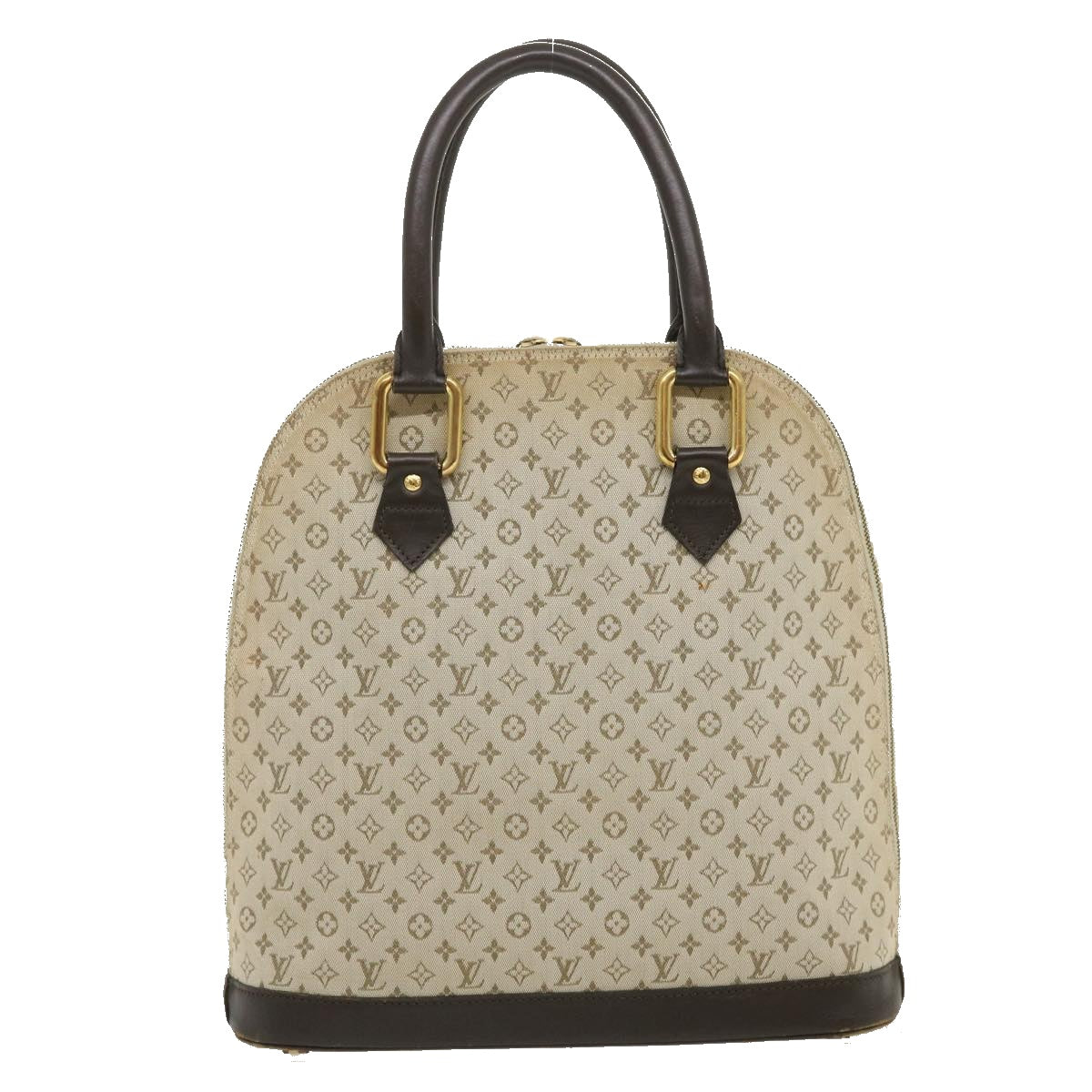 LOUIS VUITTON Monogram Mini Alma Haut Hand Bag Khaki M92203 LV Auth 29629