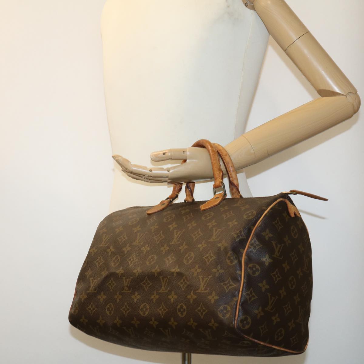 LOUIS VUITTON Monogram Speedy 35 Hand Bag M41524 LV Auth 29655