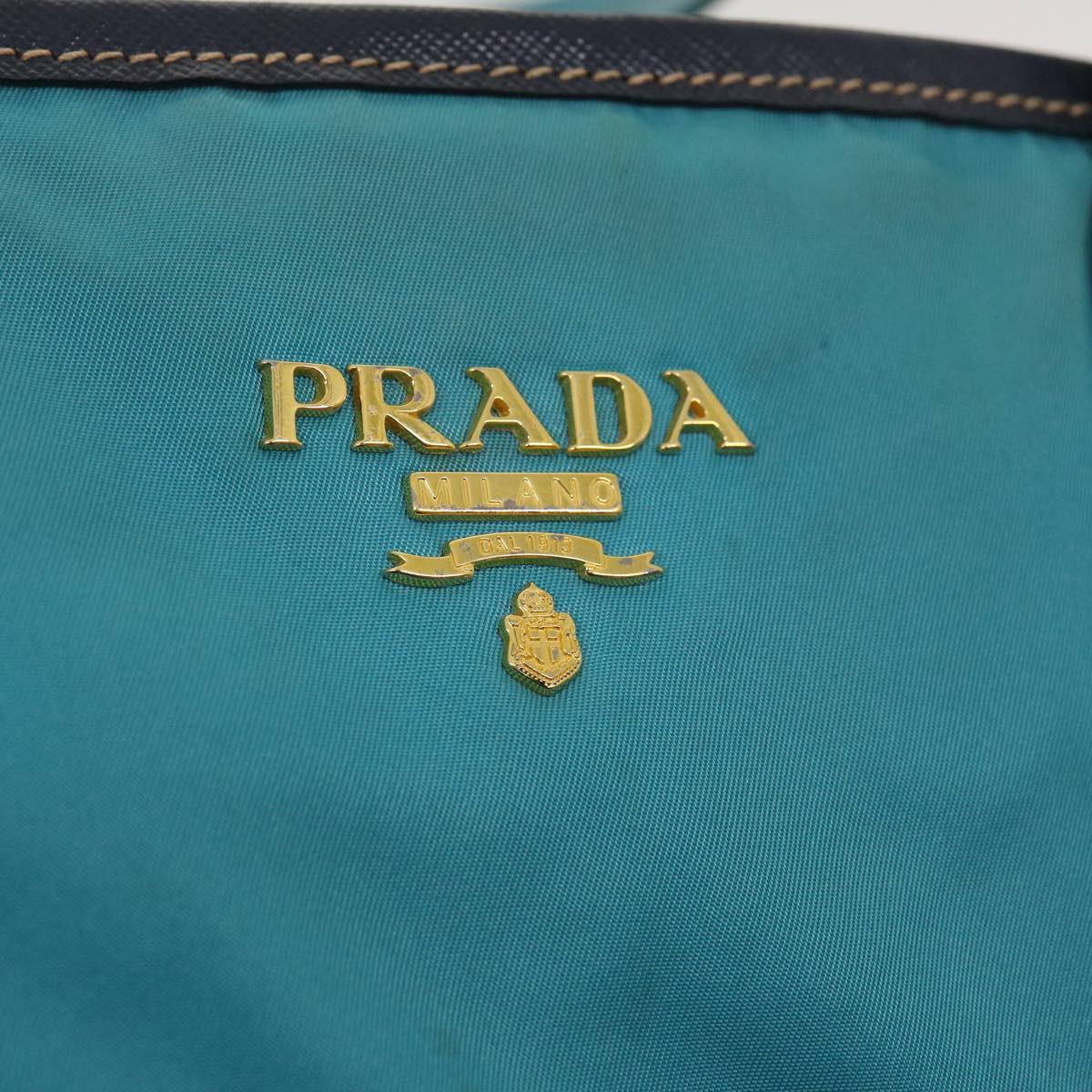PRADA Tote Bag Nylon Light Blue Auth 29737